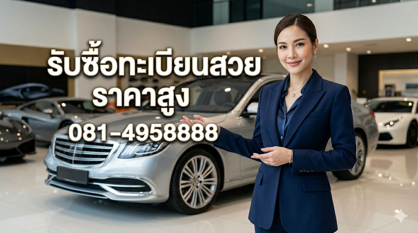 รับซื้อทะเบียนรถ ทะเบียนสวย ทะเบียนประมูล กทม ให้ราคาสูงที่สุด ติดไฟแนนซ์ก็ขายได้คะ